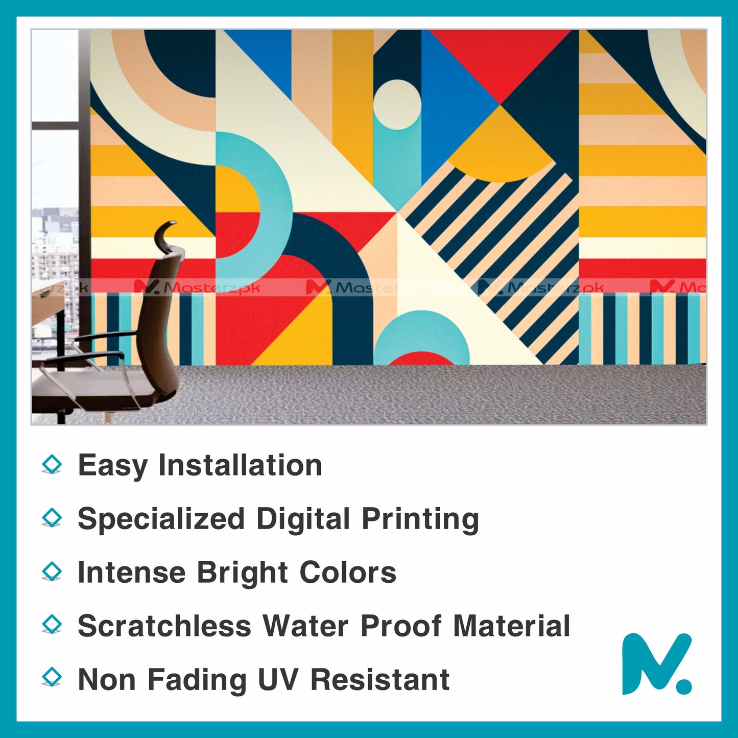 Curvy Geometric Shapes| Wall Decals