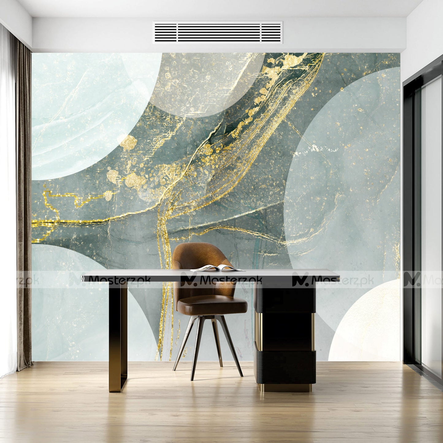 Emerald Green Fluid Style| Wall Decal