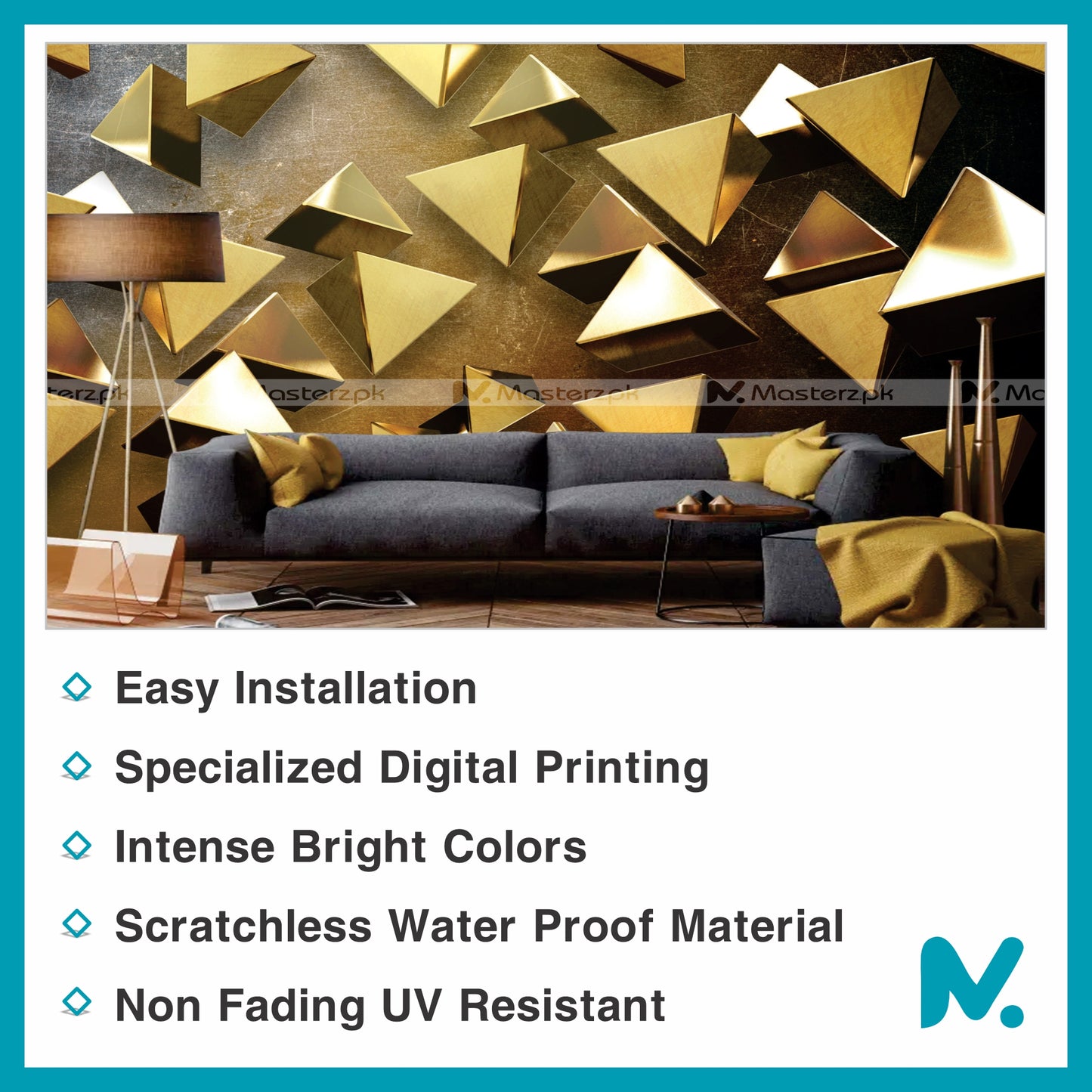 Golden Prismatic Effect| Wall Decal