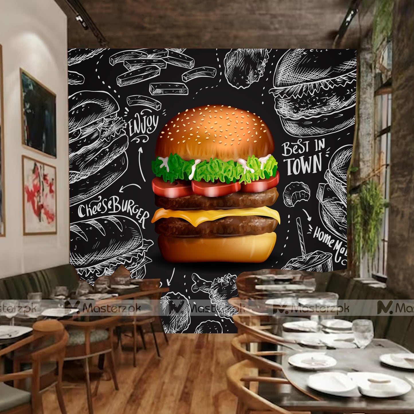 Burger Haven| Café Wall Decal