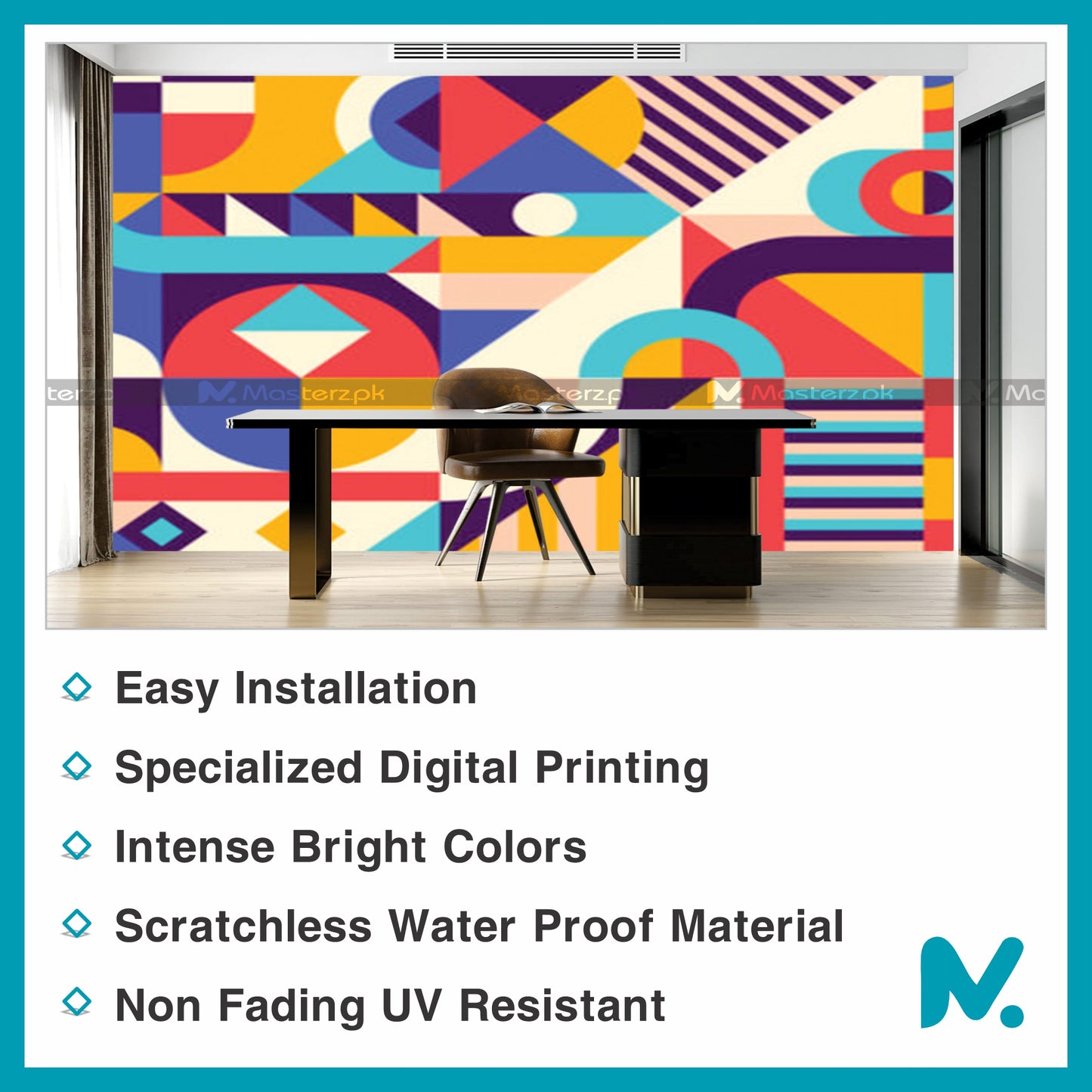 Vivid Geometric Illustration| Wall Decal