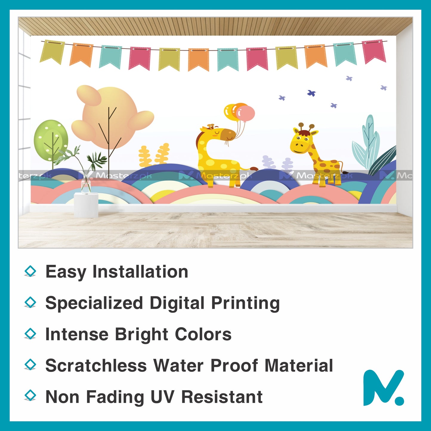 Giraffe Themed Kids Room| Wall Decal