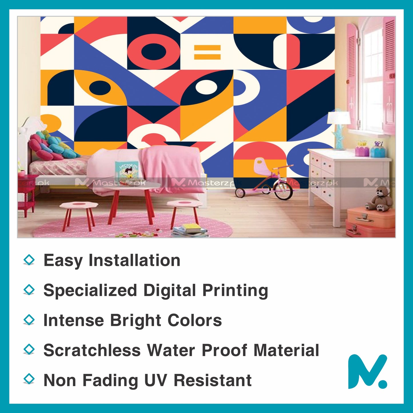 Colorful Polygonal Abstract| Wall Decal