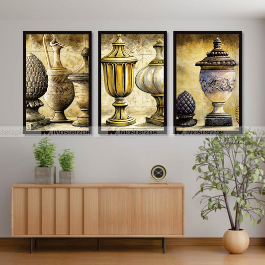 Set of 3 Antiques Abstract Framaéstro