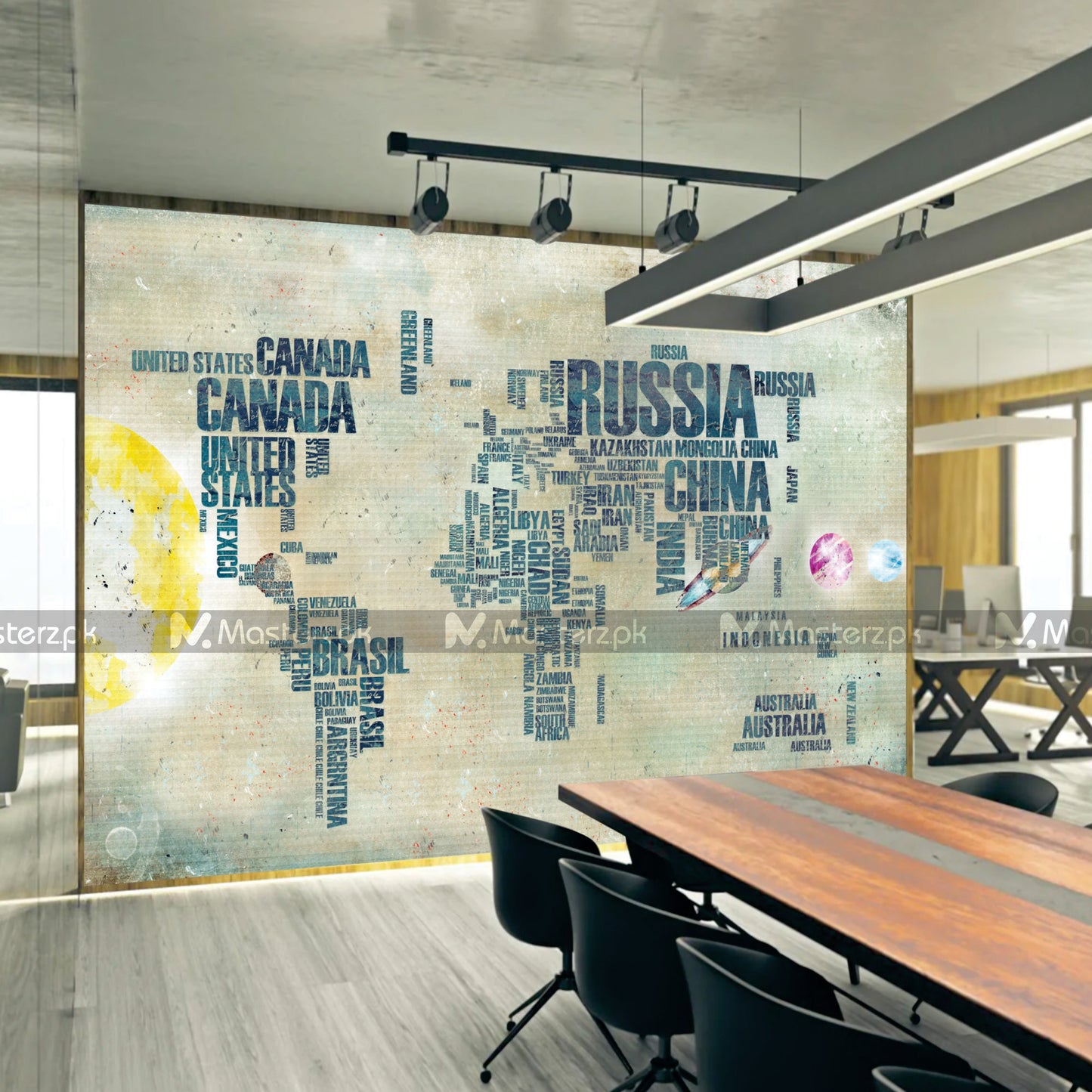 Connecting Continents| World Map Wall Decal