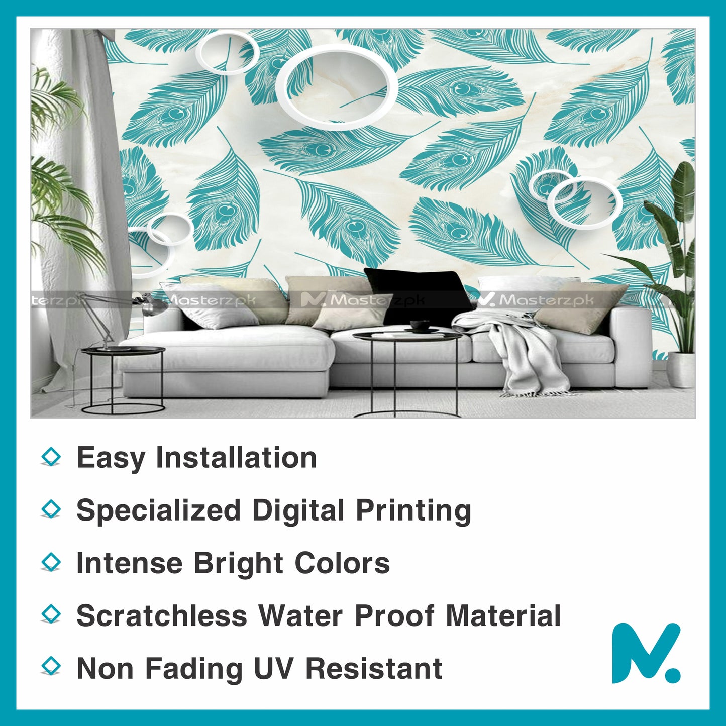 Peacock Feather Styled| Wall Decal