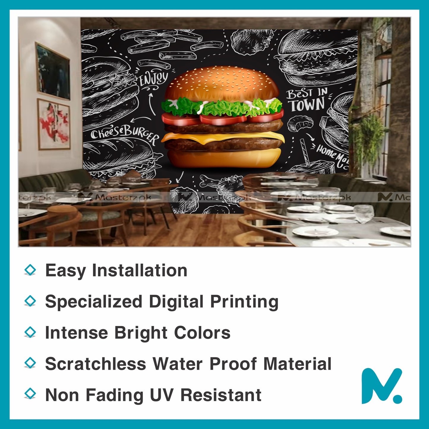Burger Haven| Café Wall Decal
