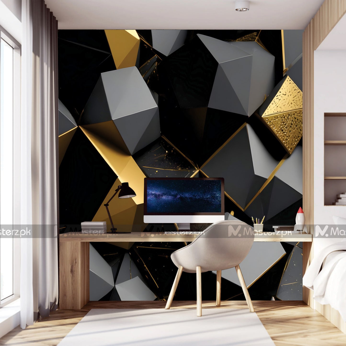 Smokey Black Octagonal| Wall Decal