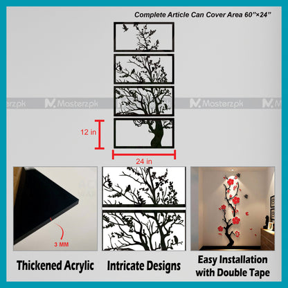 4 Panel Ornamental Tree Maéstro