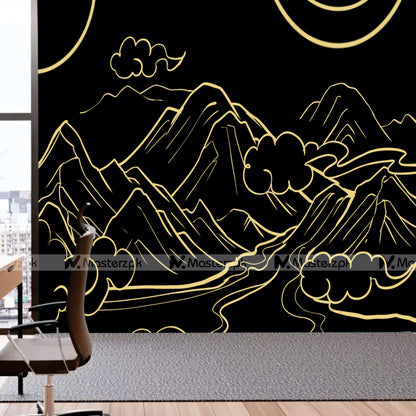 Cloudy Mountain Themed| Wall Decal