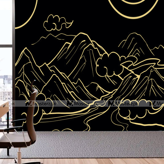 Cloudy Mountain Themed| Wall Decal