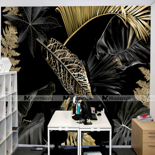 Classy Black Foliage| Wall Decal