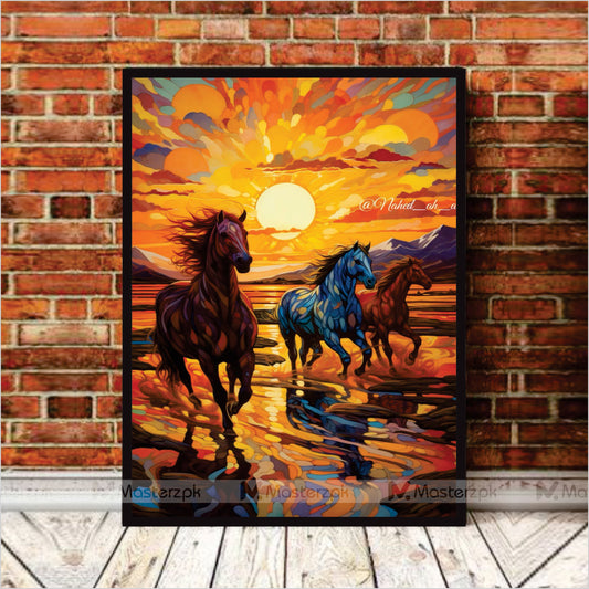 Artistic Running Horses Framaéstro