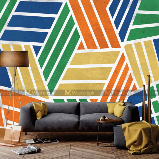 Colorful Striped Abstract| Wall Decal