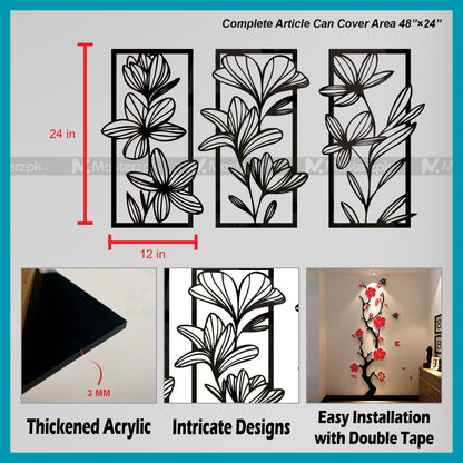 3 Panel Floral Maéstro