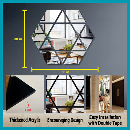 Elegant Hexa Styled Mirror Maéstro
