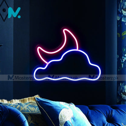 Cloud & Moon| Night Time Neonstró