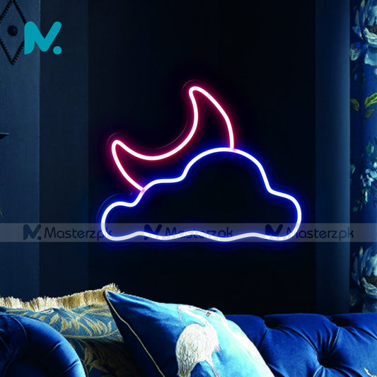 Cloud & Moon| Night Time Neonstró