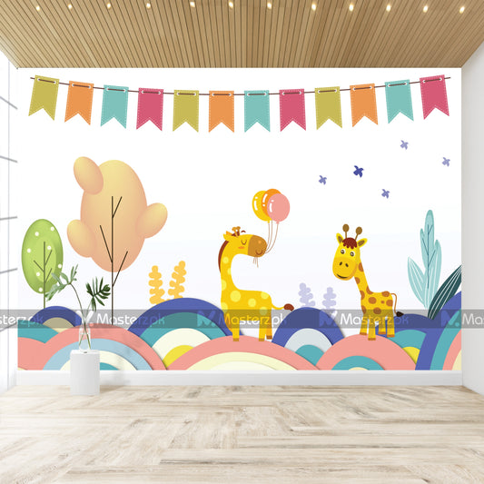Giraffe Themed Kids Room| Wall Decal