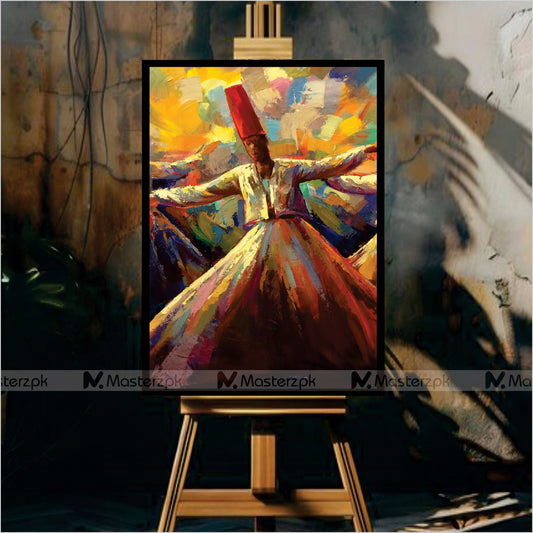 Rhythmic Sufi Painting Framaéstro