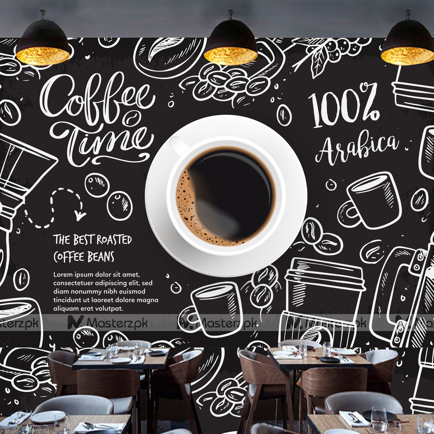 Bean Scene Coffee Shop| Wall Decal