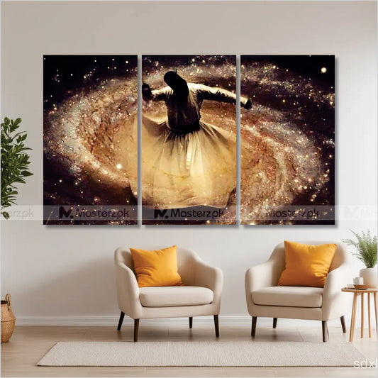 3 Panel Sparkly Sufi Framaéstro