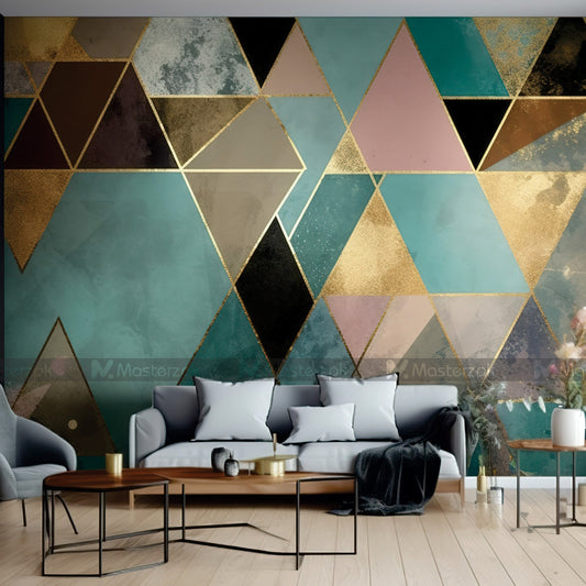 Golden Mosaic Styled| Wall Decal