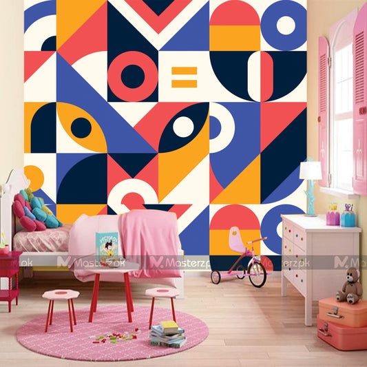 Colorful Polygonal Abstract| Wall Decal