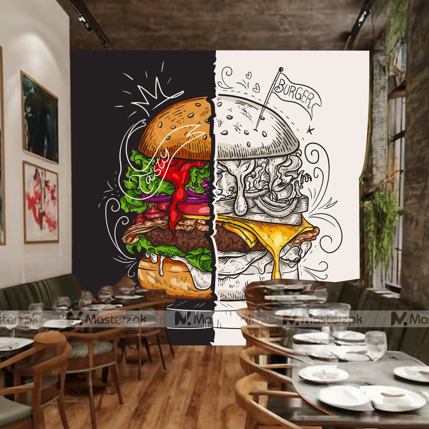 Burger Bliss| Café Wall Decal