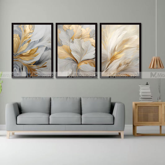 Set of 3 Leafy floral Framaéstro