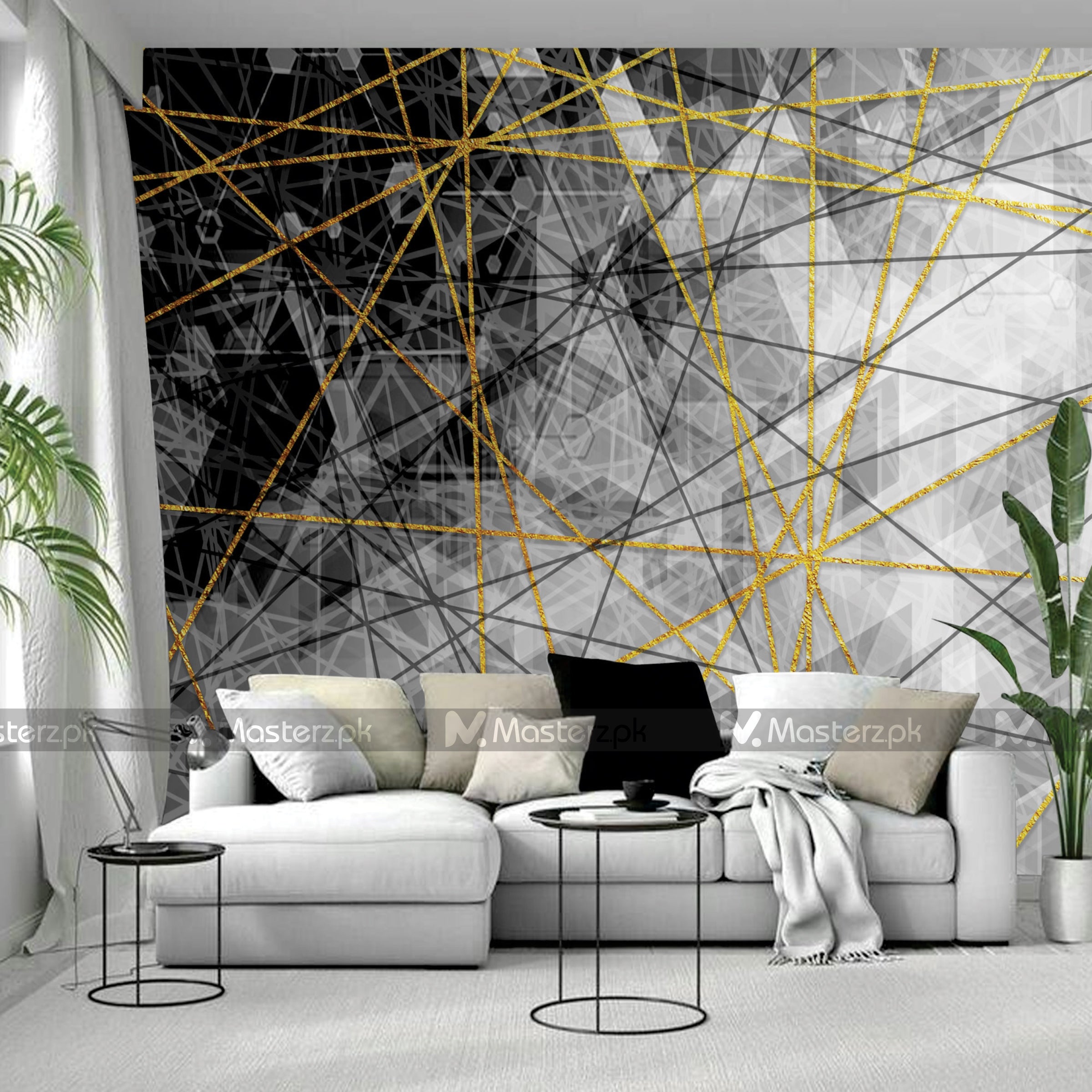 Diverging Rays Styled Abstract| Wall Decal – Masterz