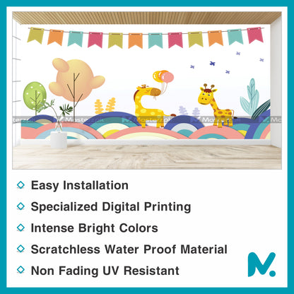 Giraffe Themed Kids Room| Wall Decal