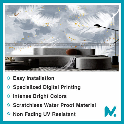 Sparkly Plumage Floral |Wall Decal