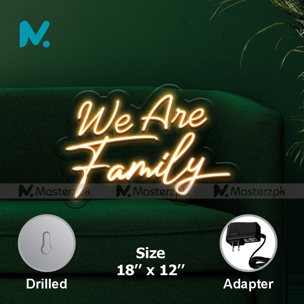 We Are Family| Living Room Neonstró