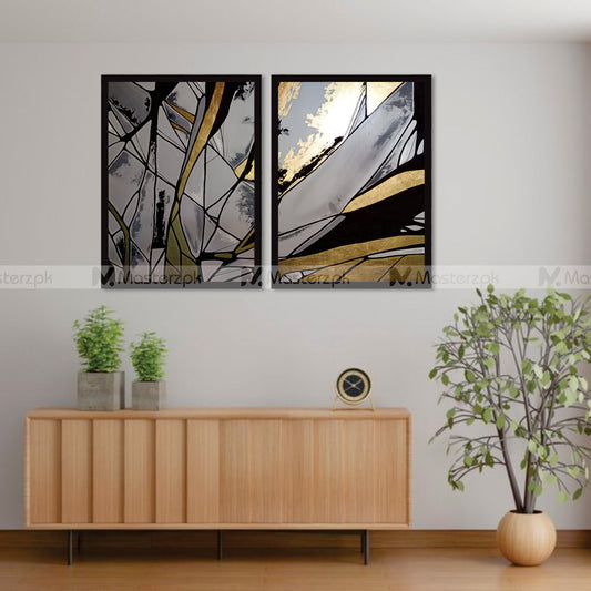 Set of 2 Black Marble Framaéstro