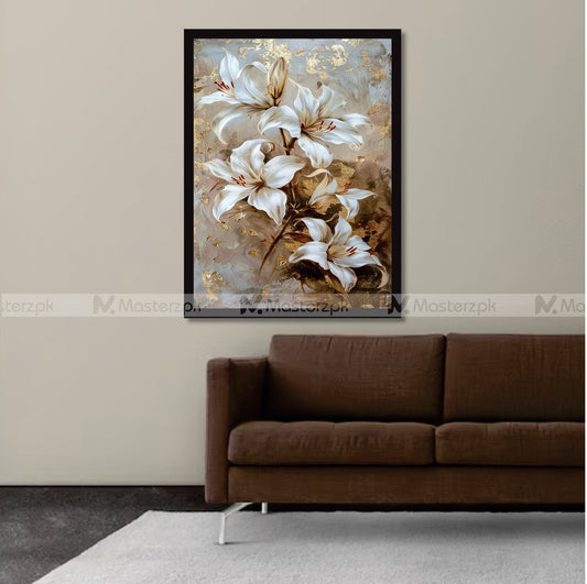 White Gold Floral Framaéstro