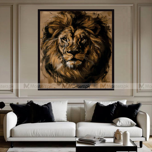 Lion Art Print Framaéstro