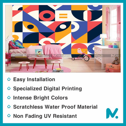 Colorful Polygonal Abstract| Wall Decal