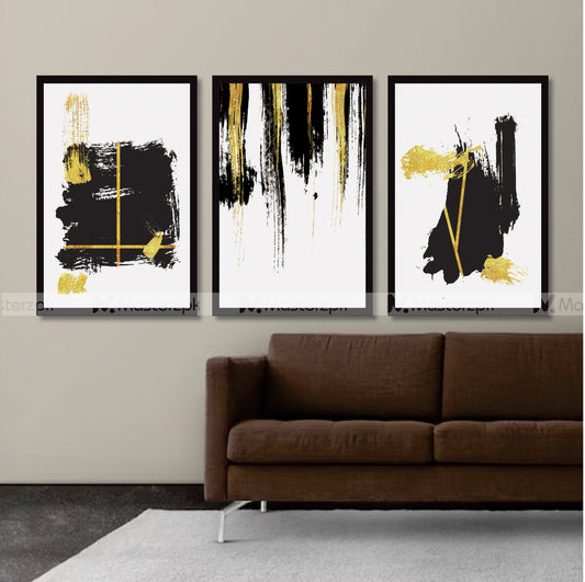 Set of 3 Chinese Style Abstract Framaéstro