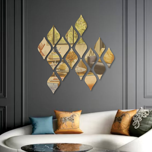 Leaf Shaped Tiles Mirror Maéstro