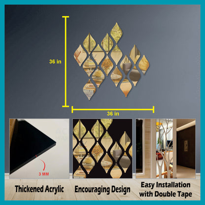 Leaf Shaped Tiles Mirror Maéstro