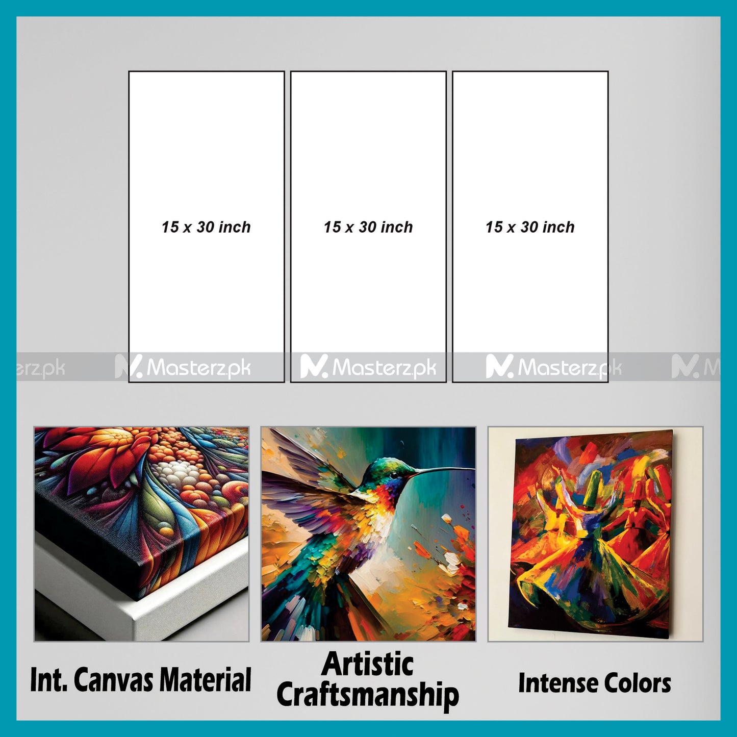 3 Panel Sparkly Sufi Framaéstro