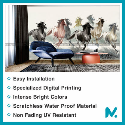 Sprinting Horses| Wall Decal