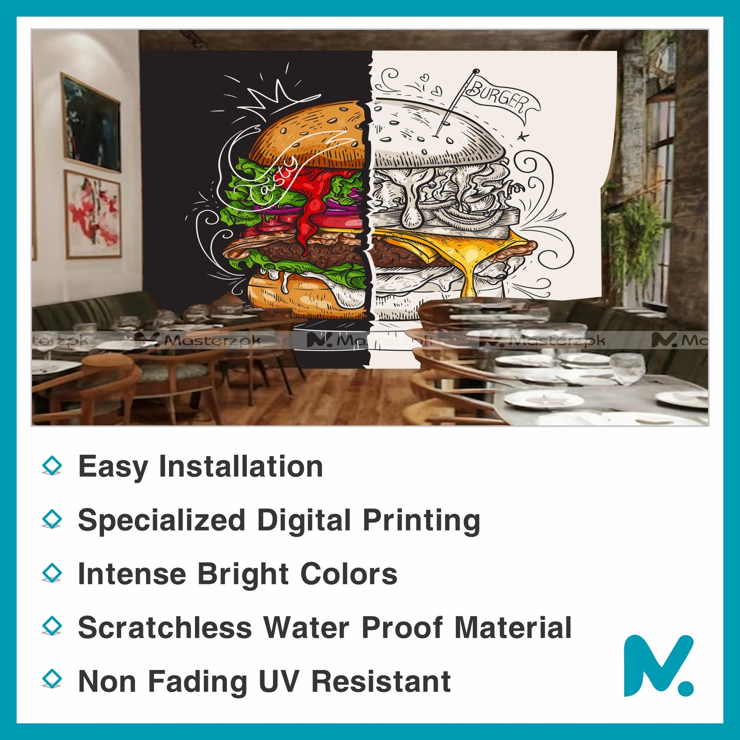 Burger Bliss| Café Wall Decal