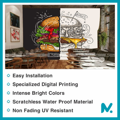 Burger Bliss| Café Wall Decal