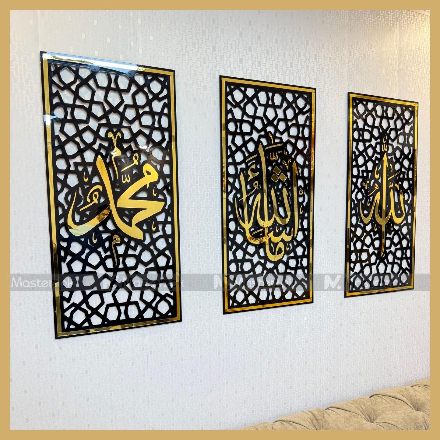 3 Panel Glass Acrylic Islamic Maestro