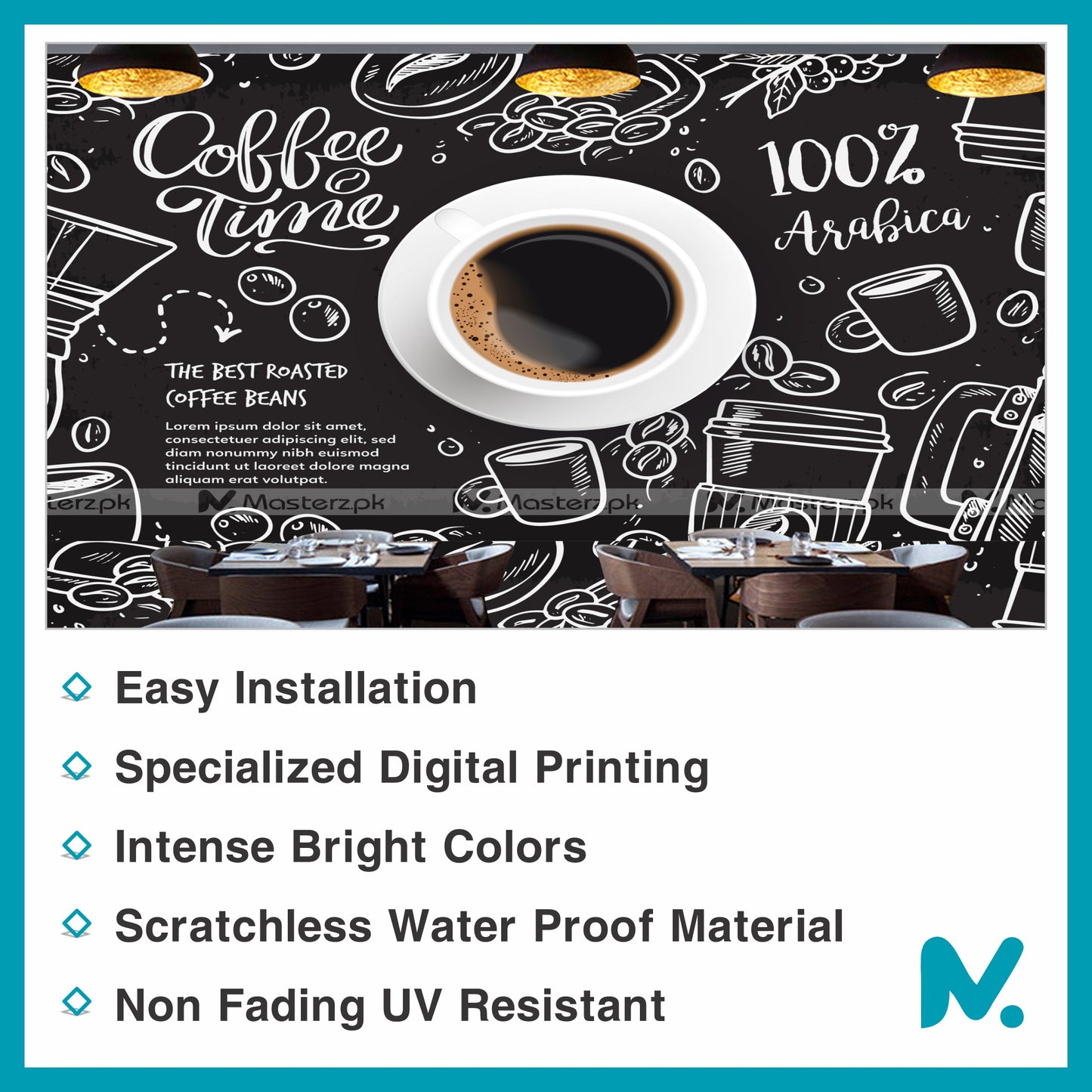 Bean Scene Coffee Shop| Wall Decal