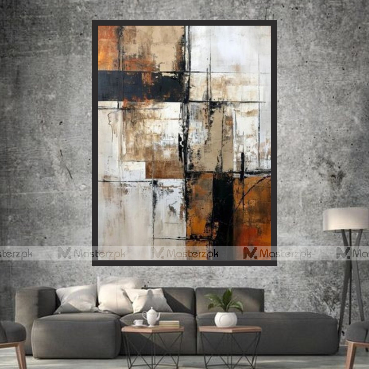Textured Beige Art Framaéstro