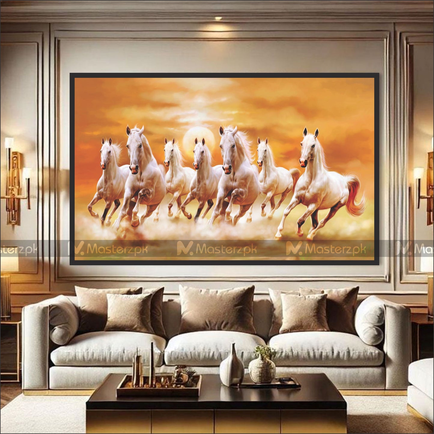 ARTISTIC RUNNING WHITE HORSES Framaéstro