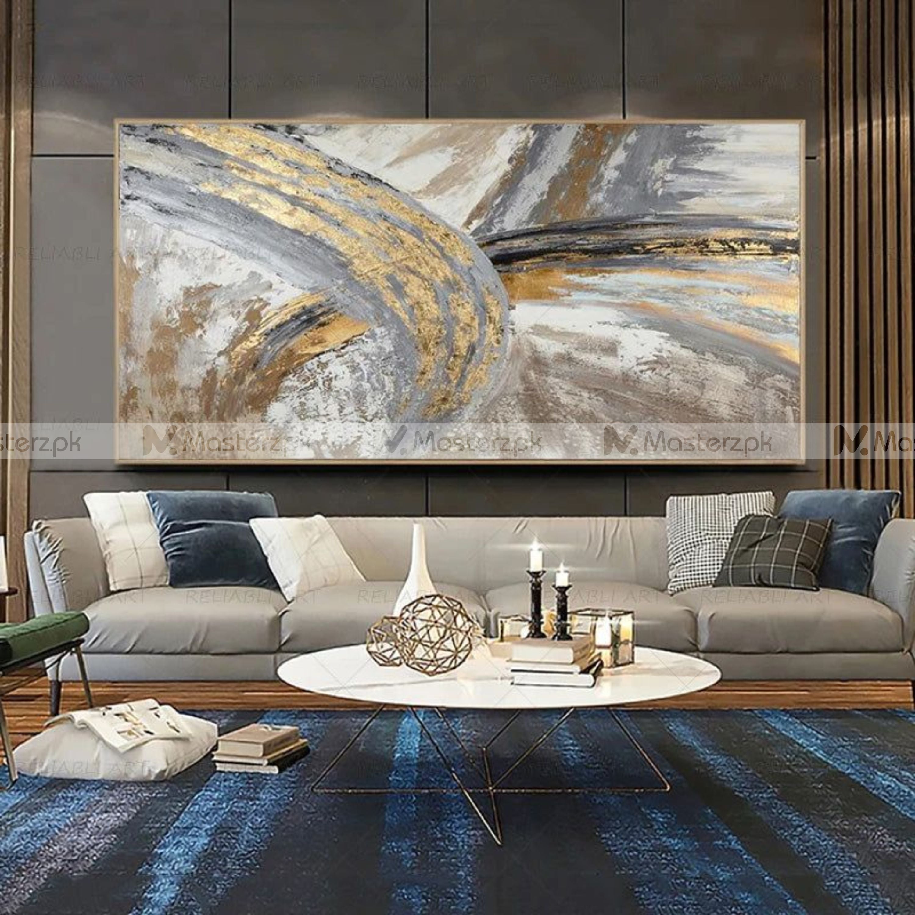 Metallic Gold Abstract Framaéstro – Masterz